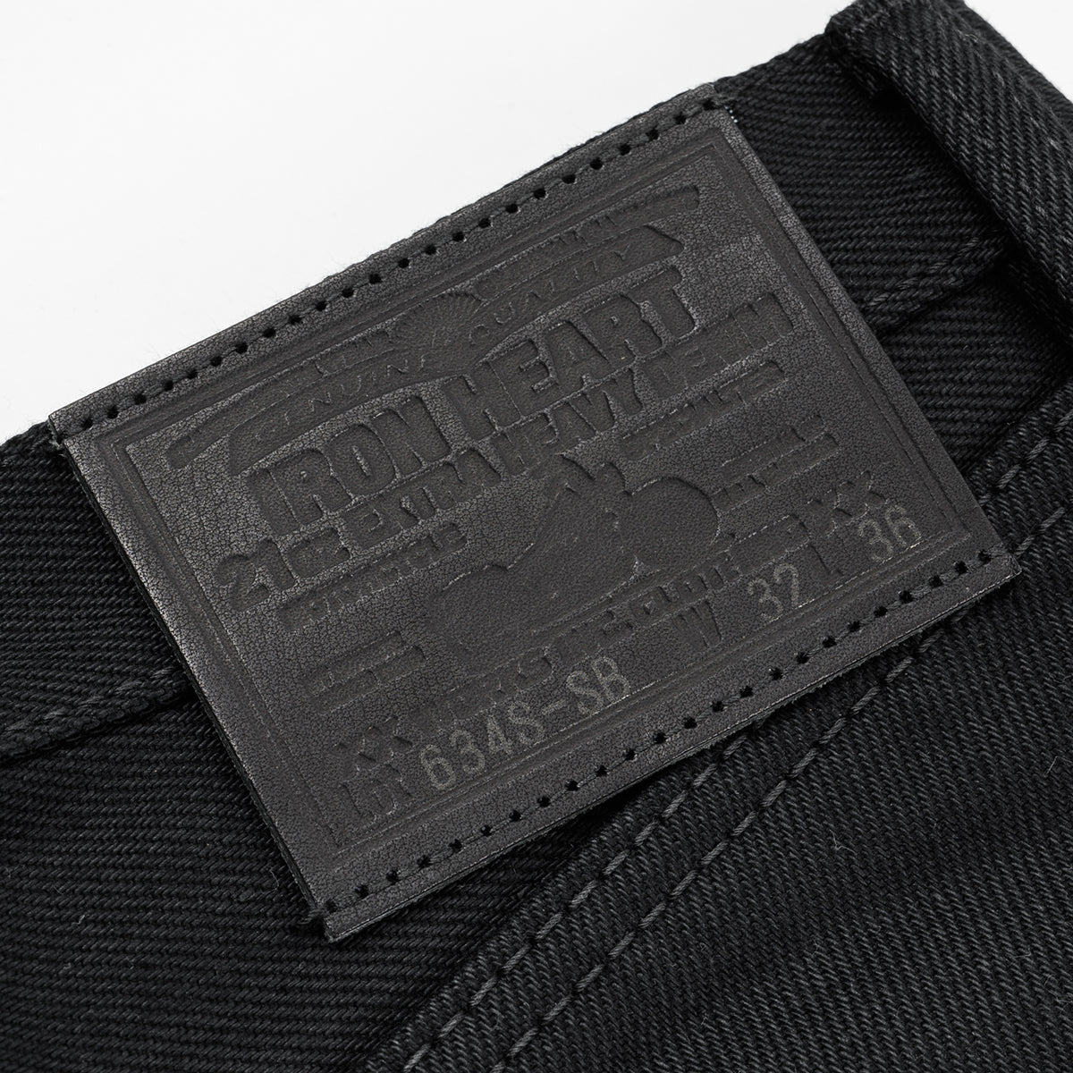 IH-634S-SB - 21oz Selvedge Denim Straight Cut - Superblack Non-Fade