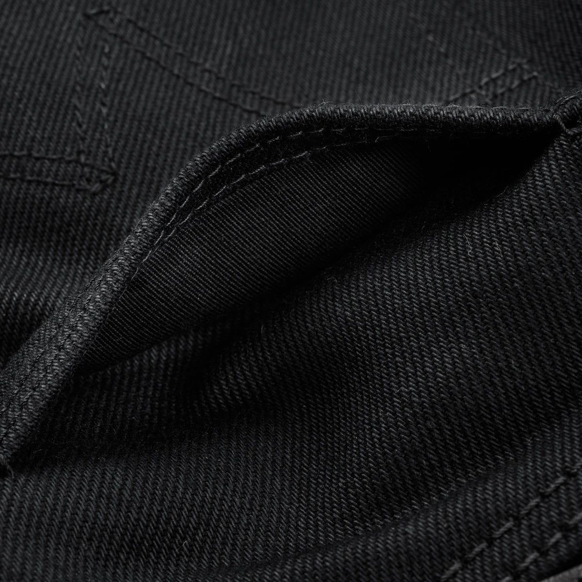 IH-634S-SB - 21oz Selvedge Denim Straight Cut - Superblack Non-Fade