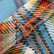 IHSH-442-SAX - SS26 - 9oz Selvedge Flannel Work Shirt - Sax Blue Check