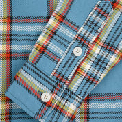 IHSH-442-SAX - SS26 - 9oz Selvedge Flannel Work Shirt - Sax Blue Check