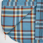 IHSH-442-SAX - SS26 - 9oz Selvedge Flannel Work Shirt - Sax Blue Check