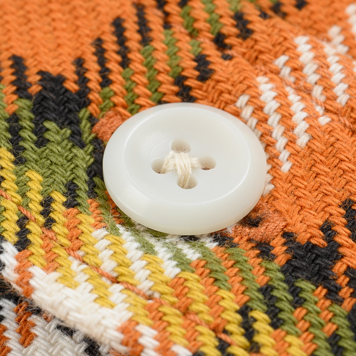 IHSH-442-ORA - SS26 - 9oz Selvedge Flannel Work Shirt - Orange Check