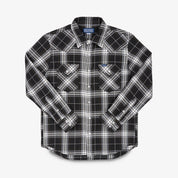 IHSH-439-BLK - SS26 - 9oz Selvedge Flannel Western Shirt - Black Check