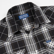 IHSH-439-BLK - SS26 - 9oz Selvedge Flannel Western Shirt - Black Check