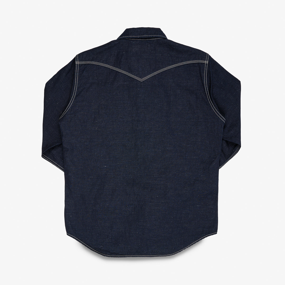 IHSH-444-IND - SS26 - 7oz Cotton Linen Chambray Western Shirt - Indigo