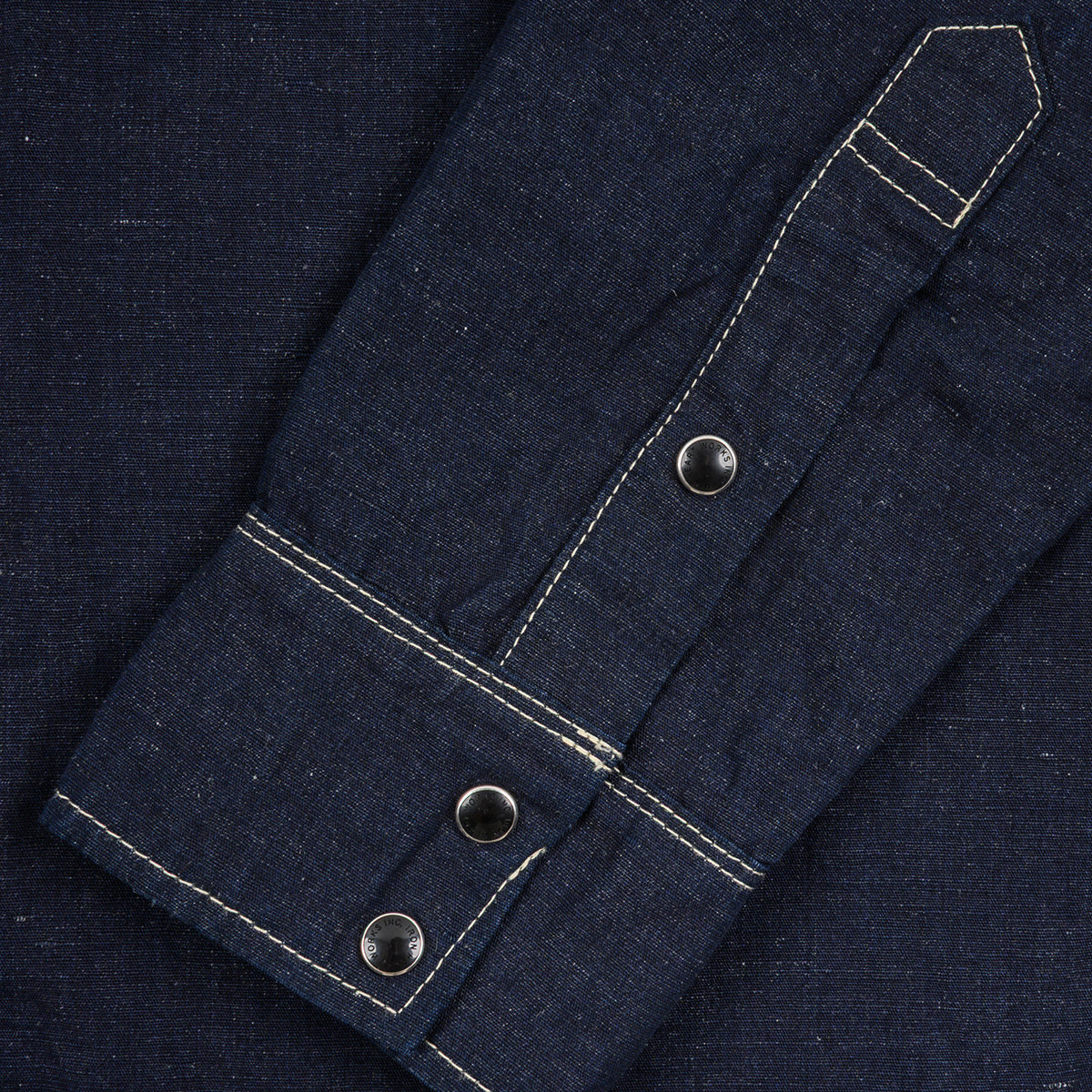 IHSH-444-IND - SS26 - 7oz Cotton Linen Chambray Western Shirt - Indigo