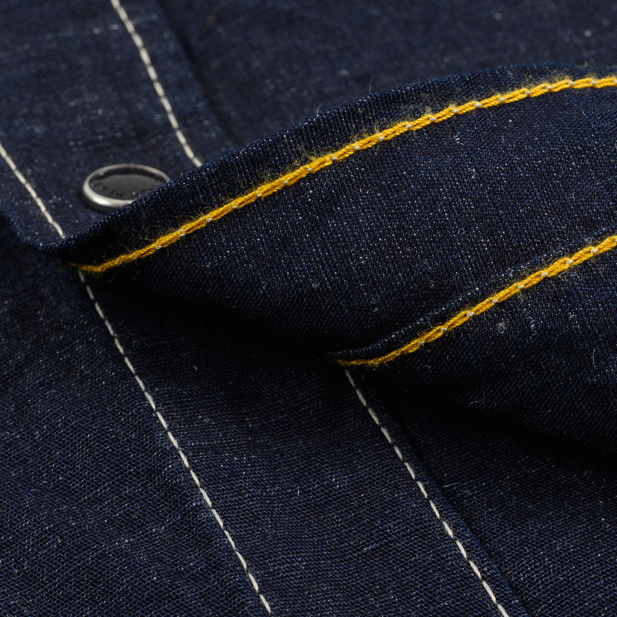 IHSH-444-IND - SS26 - 7oz Cotton Linen Chambray Western Shirt - Indigo