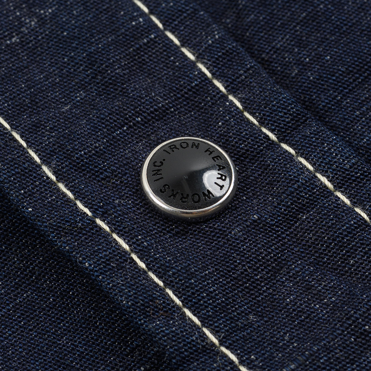 IHSH-444-IND - SS26 - 7oz Cotton Linen Chambray Western Shirt - Indigo