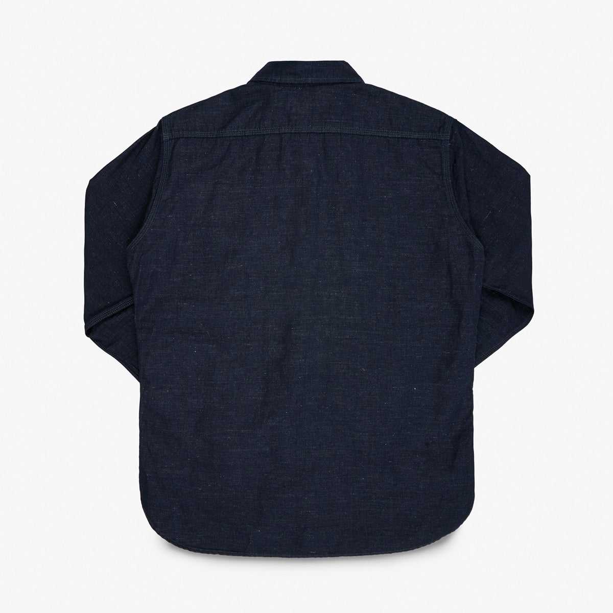 IHSH-443-IND - 7oz Cotton Linen Chambray Work Shirt - Indigo