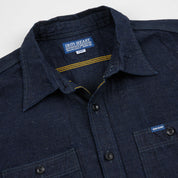 IHSH-443-IND - SS26 - 7oz Cotton Linen Chambray Work Shirt - Indigo