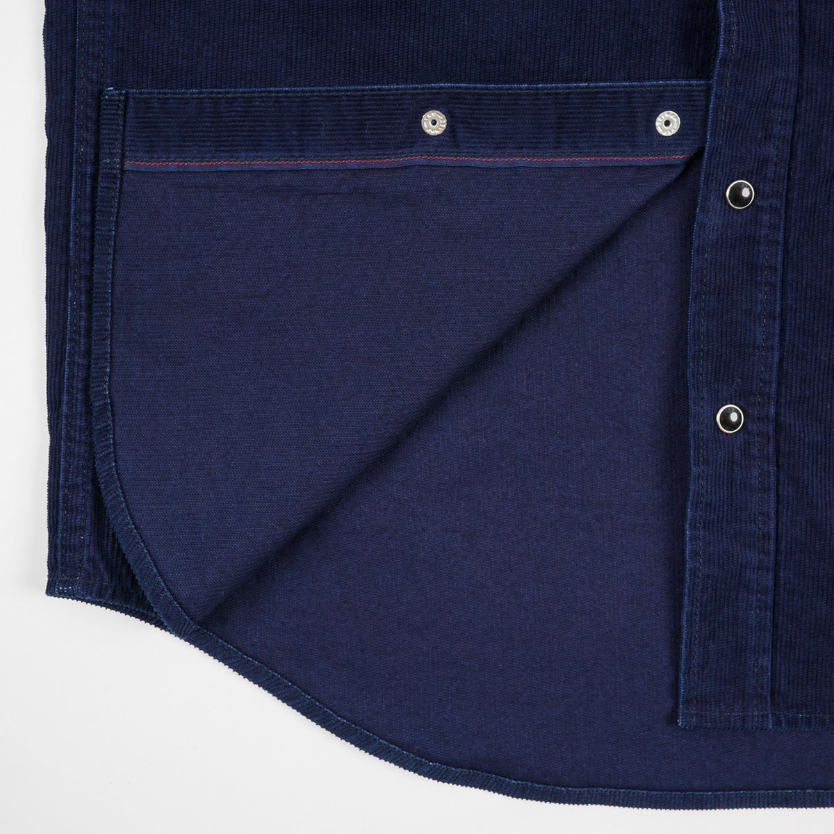 IHSH-438-IND - SS26 - 7.5oz Selvedge Corduroy Western Shirt - Indigo
