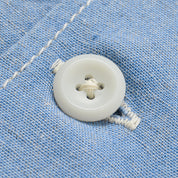 IHSH-447-SAX - SS26 - 5oz Cotton Linen Open Collar Short Sleeve Shirt - Sax Blue