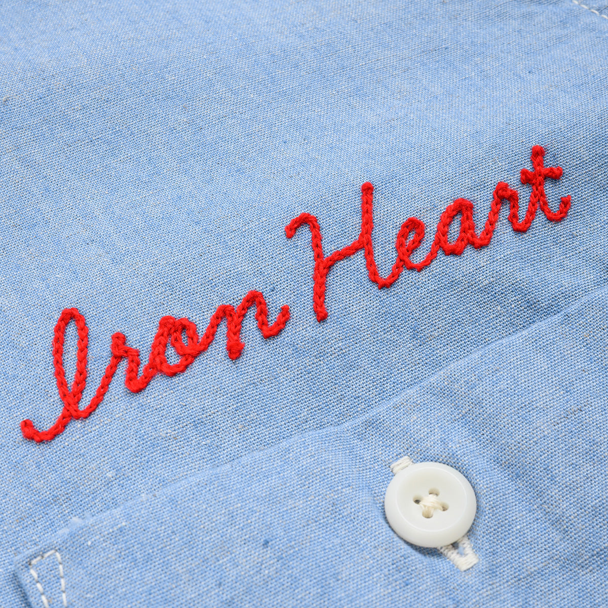 IHSH-447-SAX - SS26 - 5oz Cotton Linen Open Collar Short Sleeve Shirt - Sax Blue