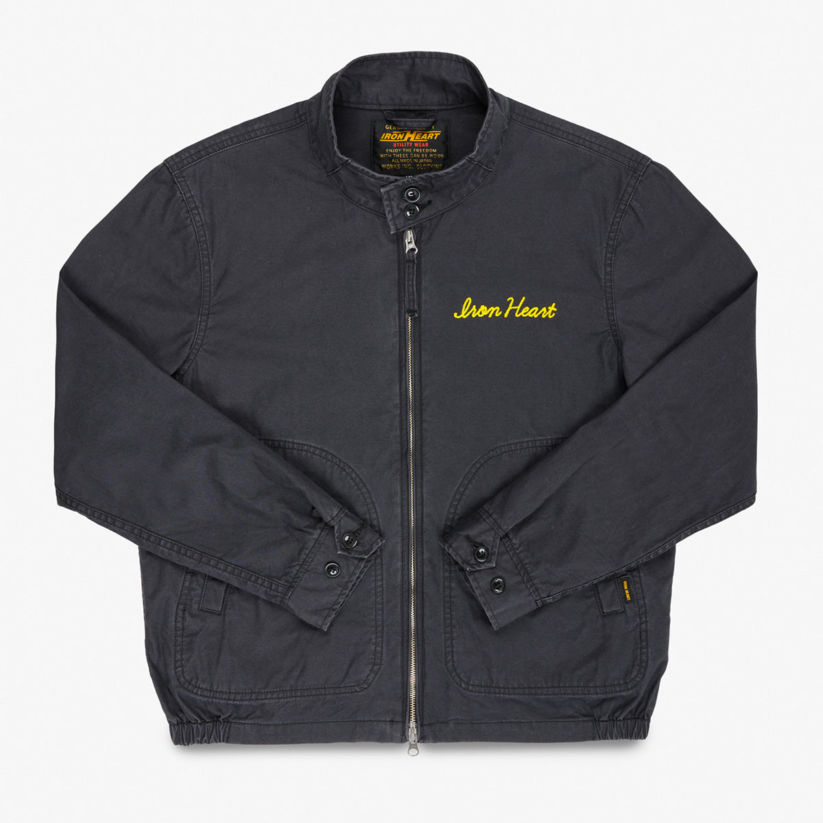 IHJ-165-BLK - 6.2oz Serge Drizzler Jacket - Black – IRON HEART GERMANY