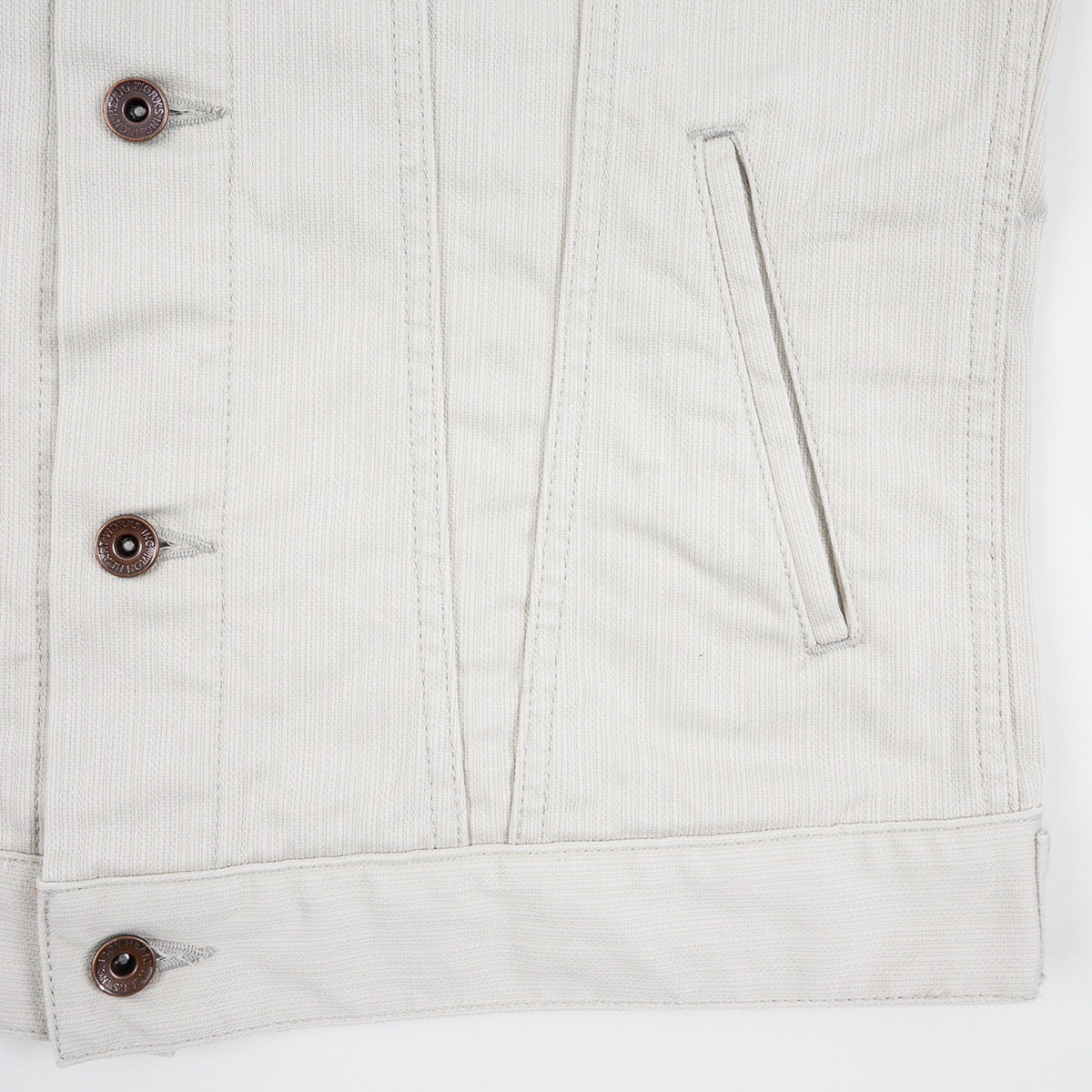 IHJ-162-GRY  - SS26 - 11oz Piqué Modified Type III Jacket - Light Grey