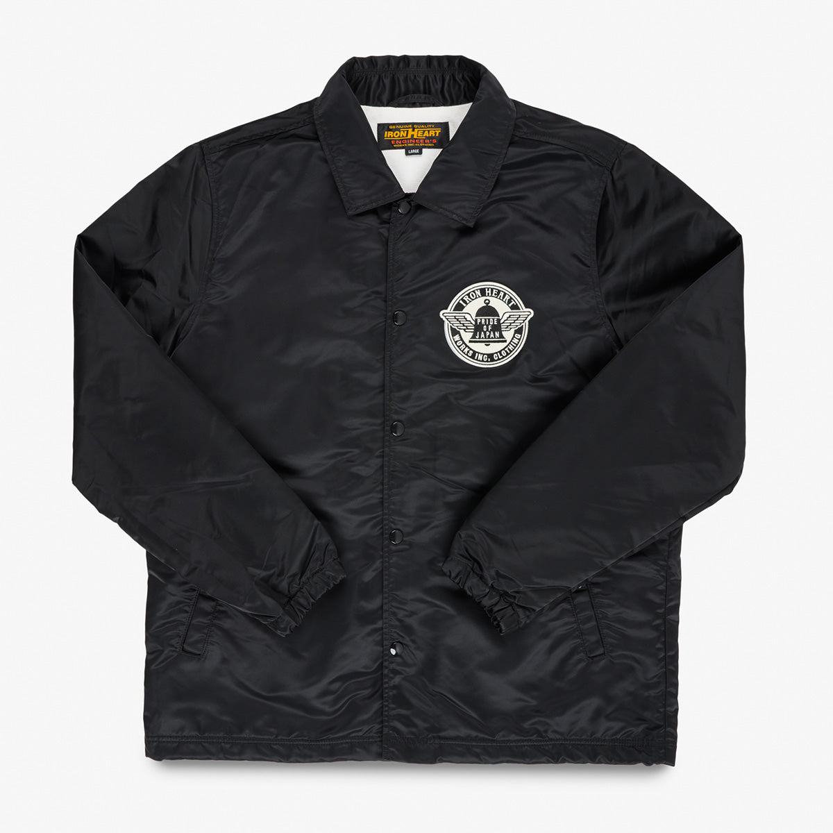 IHJ-160-BLK - 4.8oz Nylon Coach Jacket - Black – IRON HEART GERMANY