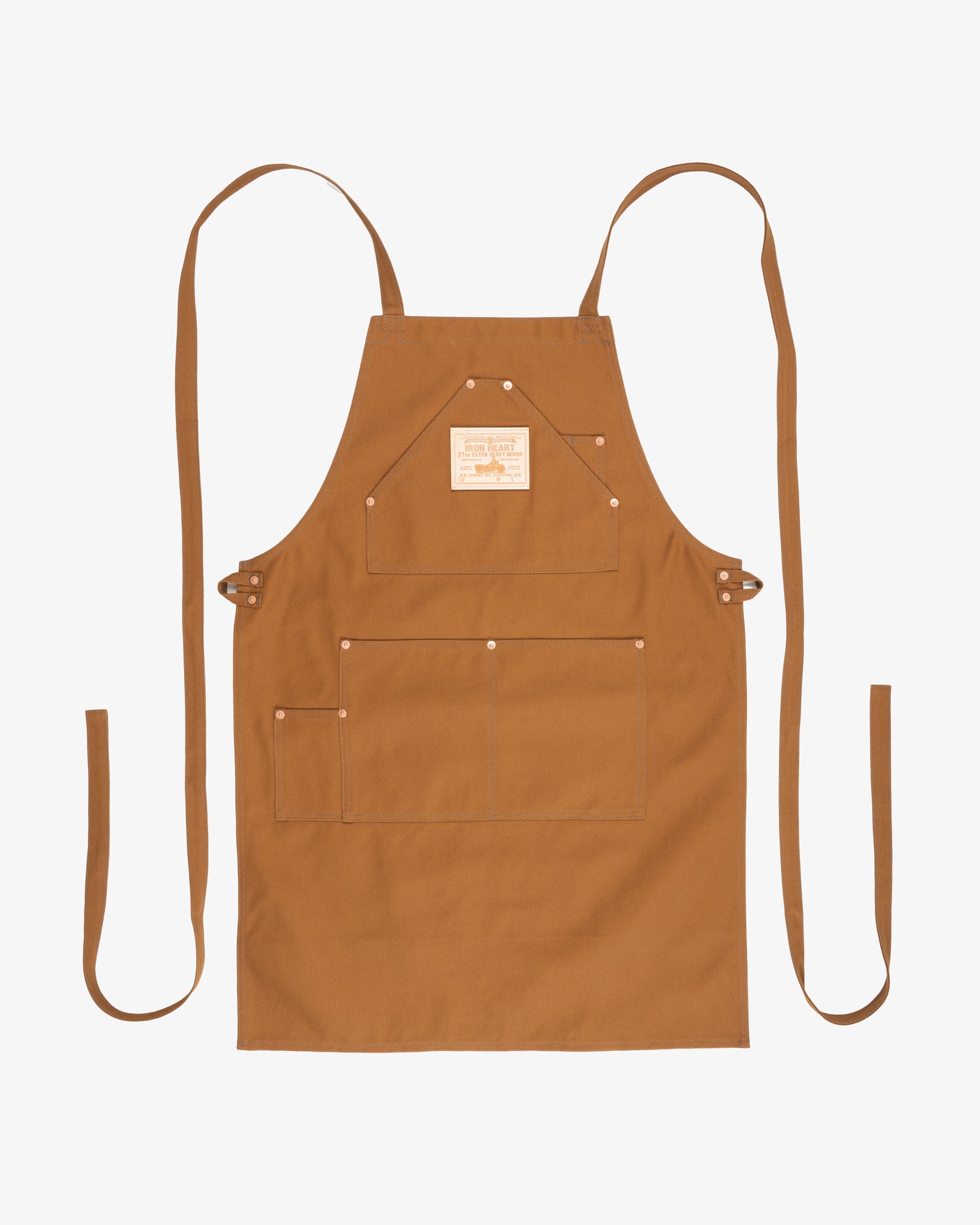 IHG-057-BRN - 17oz Cotton Duck Apron - Brown