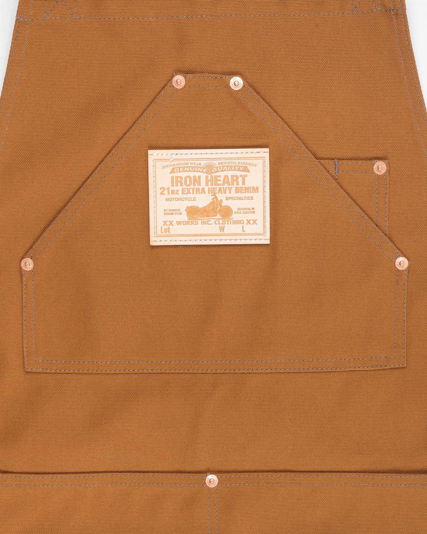 IHG-057-BRN - 17oz Cotton Duck Apron - Brown