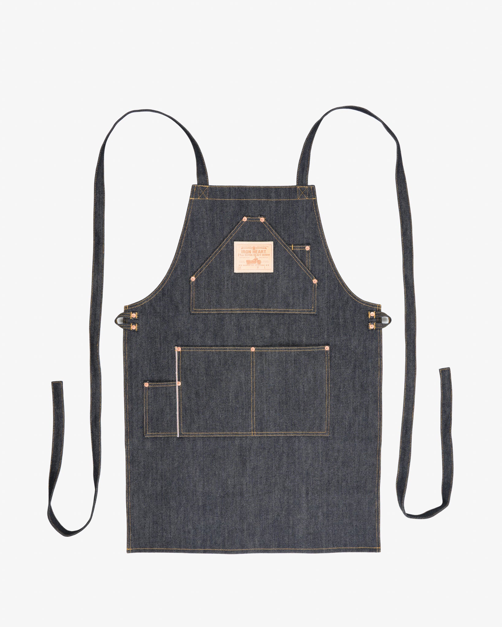 IHG-056-IND - 21oz Selvedge Denim Apron - Indigo