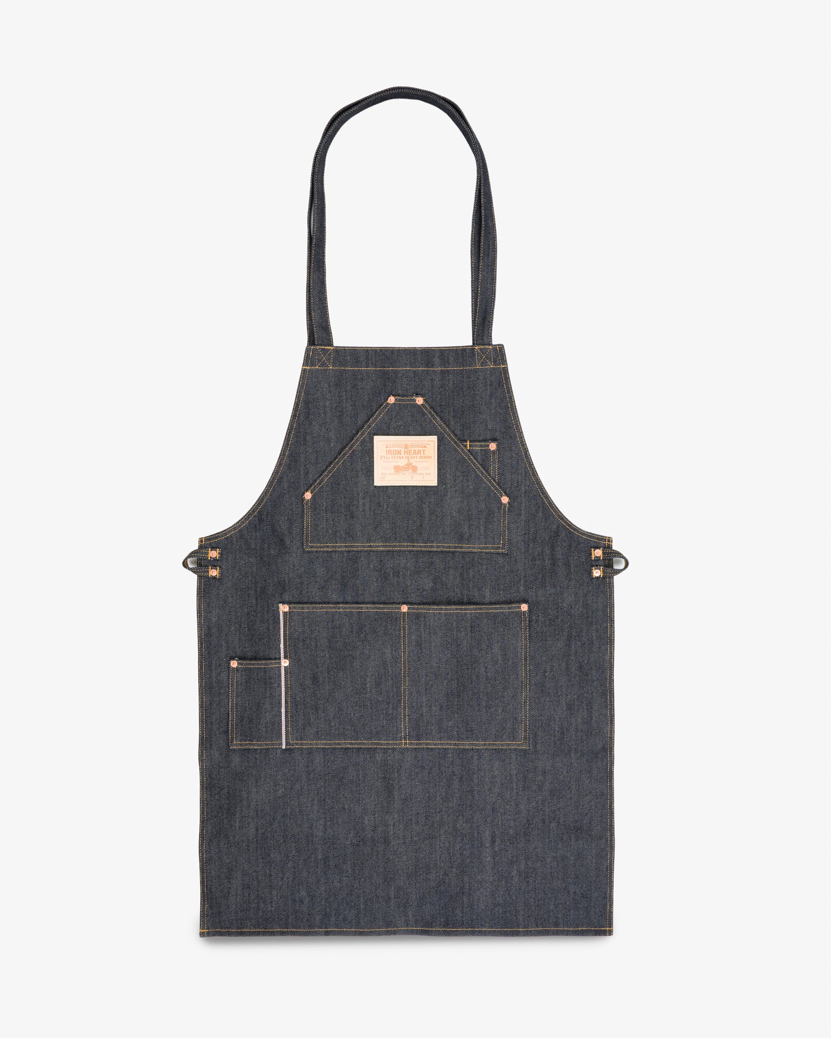 IHG-056-IND - 21oz Selvedge Denim Apron - Indigo – IRON