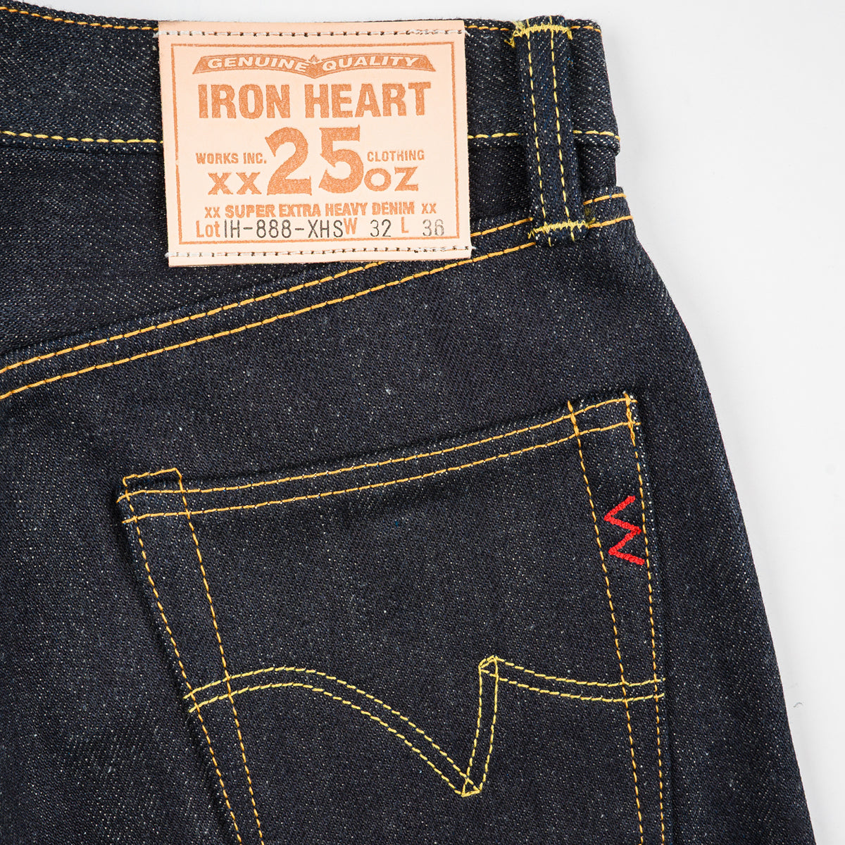 IH-888-XHS - 25oz Selvedge Denim Relaxed Tapered Jeans - Indigo