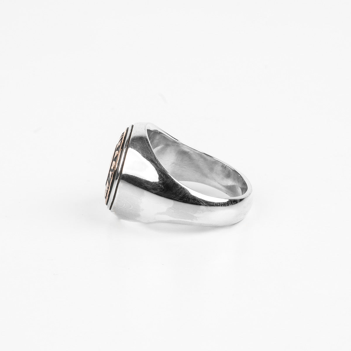 IHSI-16 - Iron Heart Sterling Silver Button Ring