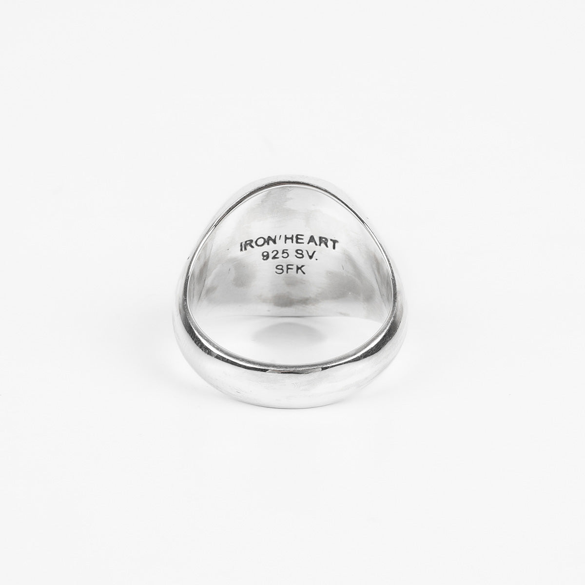 IHSI-16 - Iron Heart Sterling Silver Button Ring