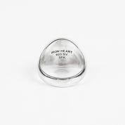 IHSI-16 - Iron Heart Sterling Silver Button Ring