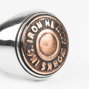IHSI-16 - Iron Heart Sterling Silver Button Ring