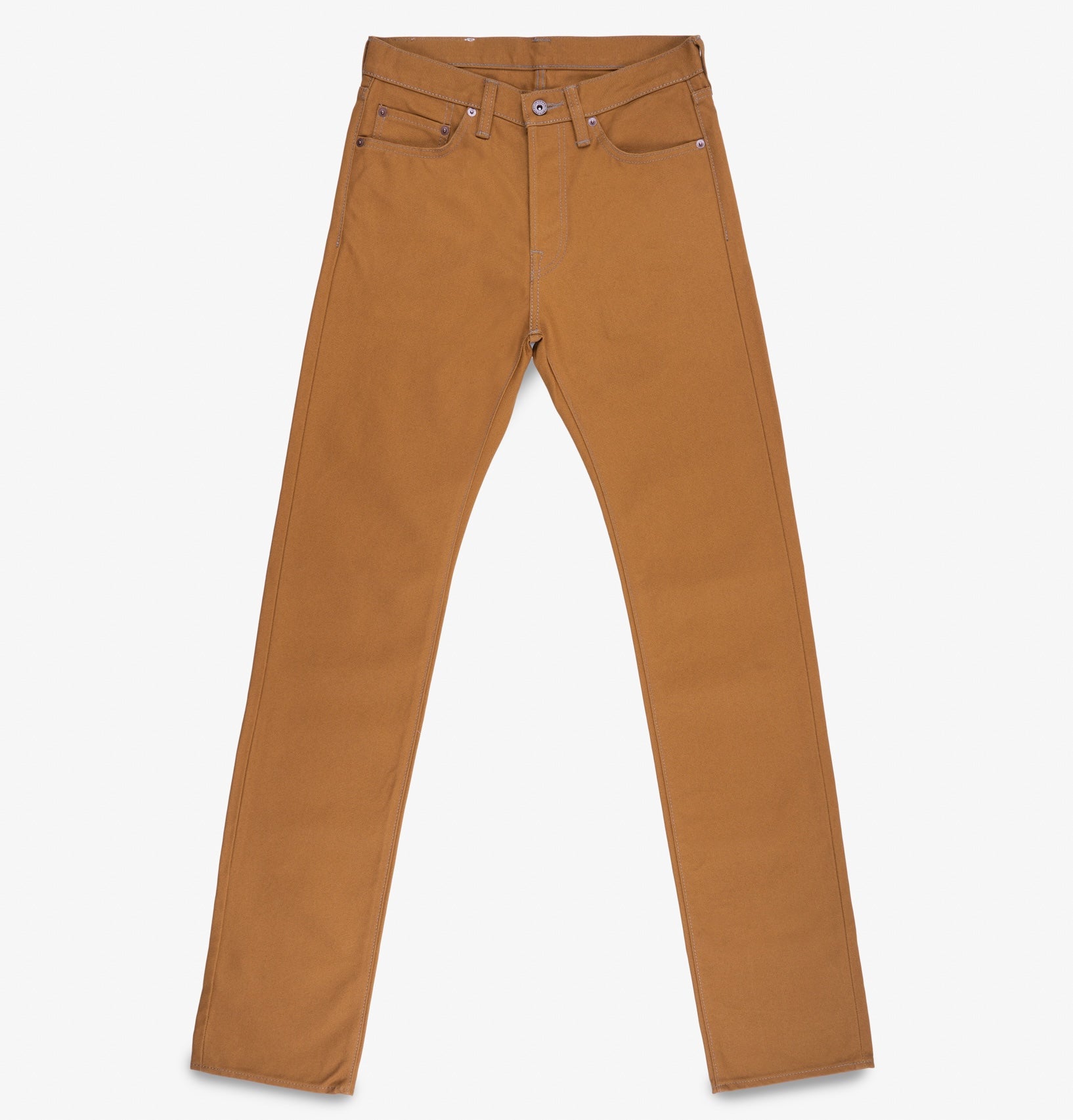 IH-666D - 17oz Duck Slim Straight Jeans - Brown