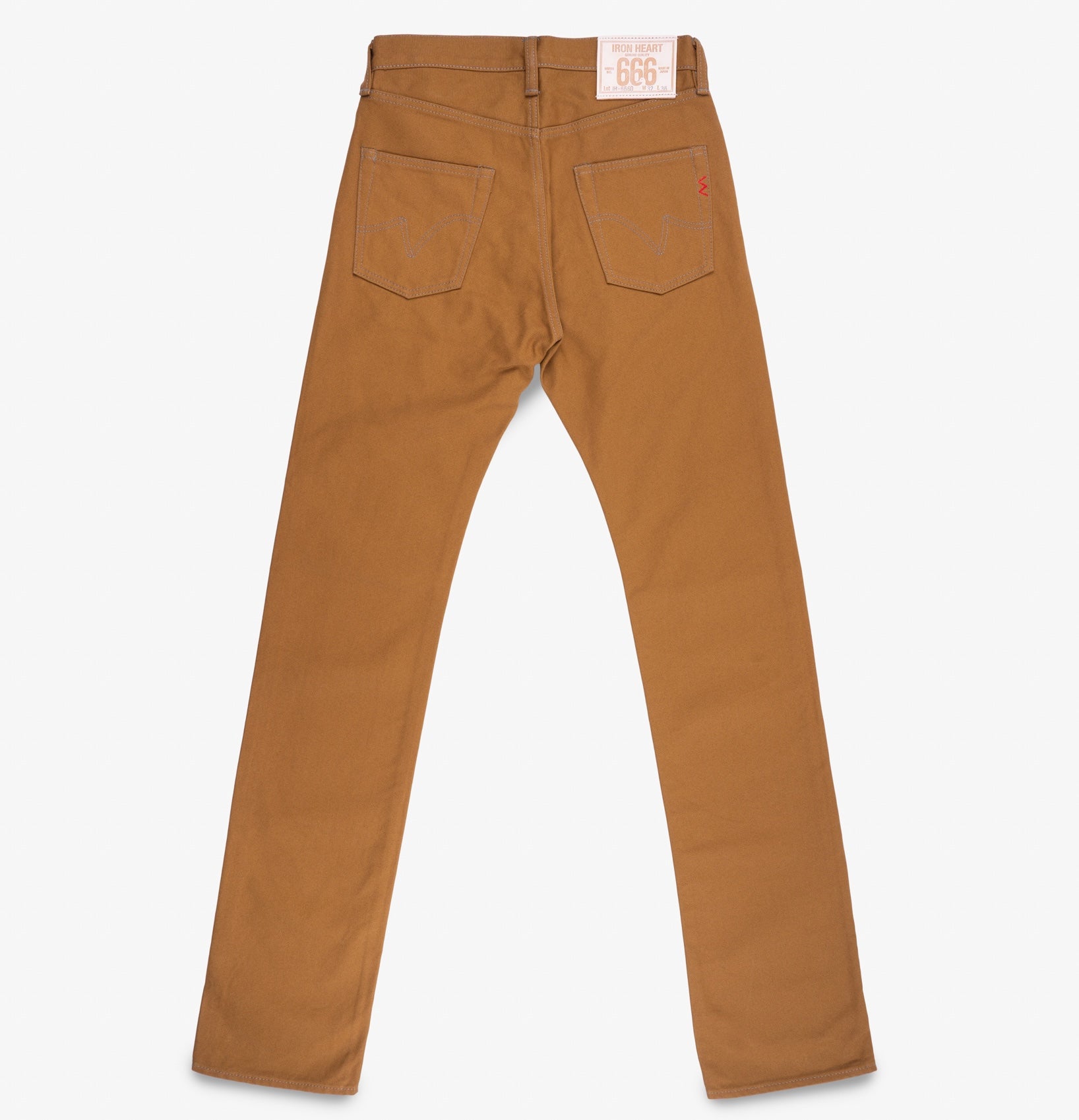 IH-666D - 17oz Duck Slim Straight Jeans - Brown