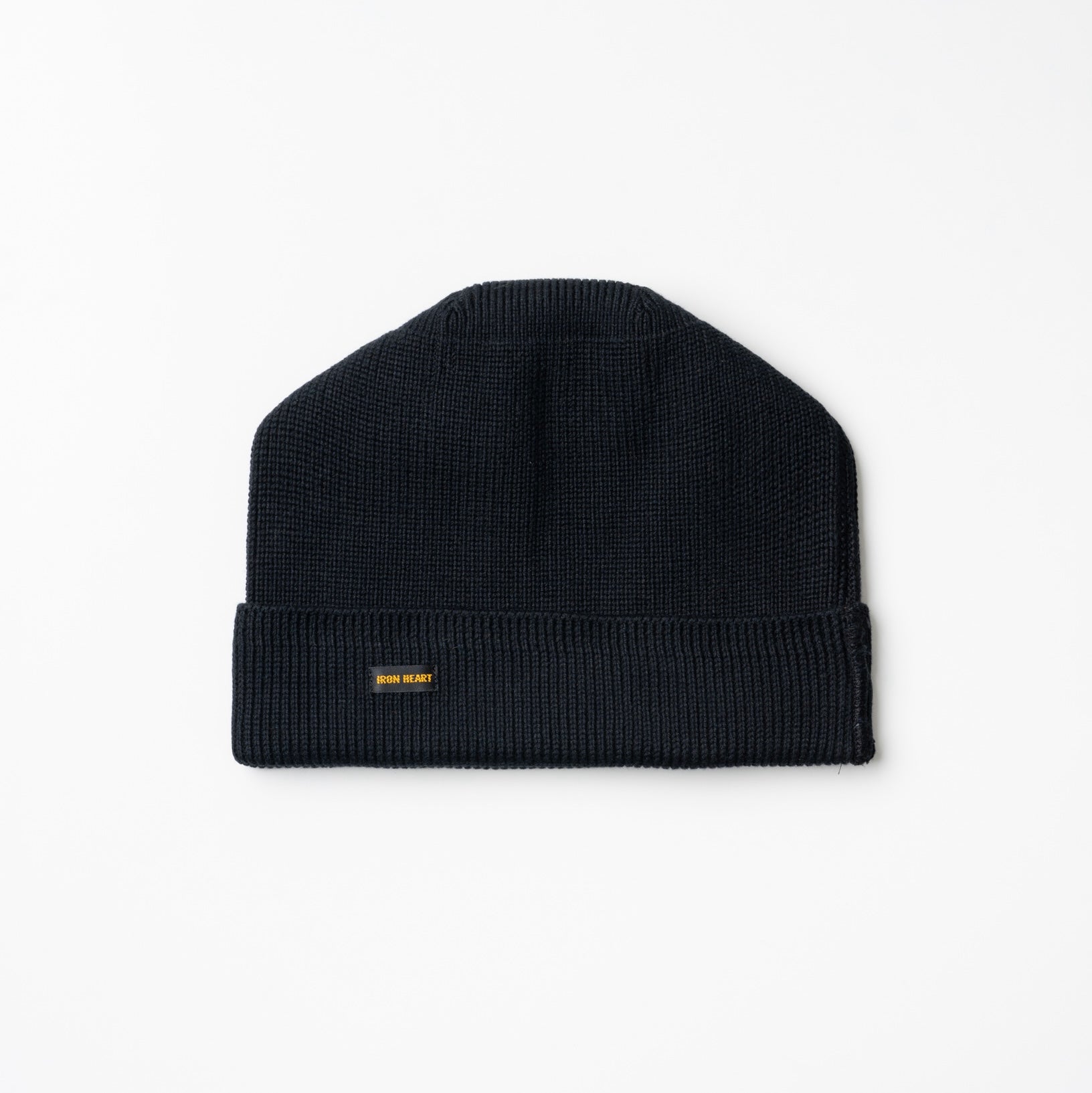IHG-081-BLK - Cotton Ribbed Beanie - Black