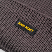 IHG-081-GRY - Cotton Ribbed Beanie - Grey