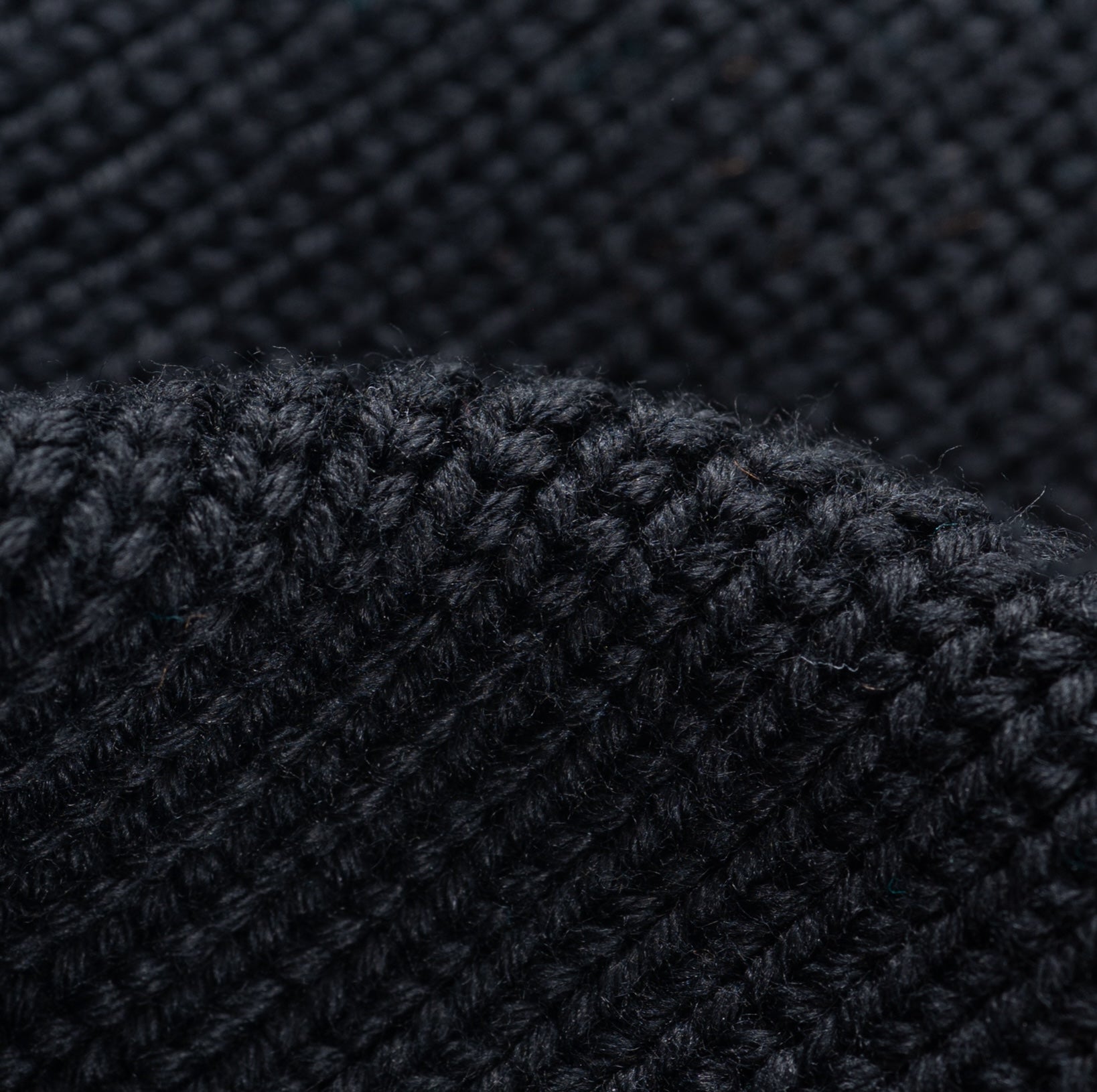 IHG-081-BLK - Cotton Ribbed Beanie - Black