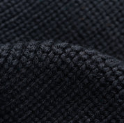 IHG-081-BLK - Cotton Ribbed Beanie - Black