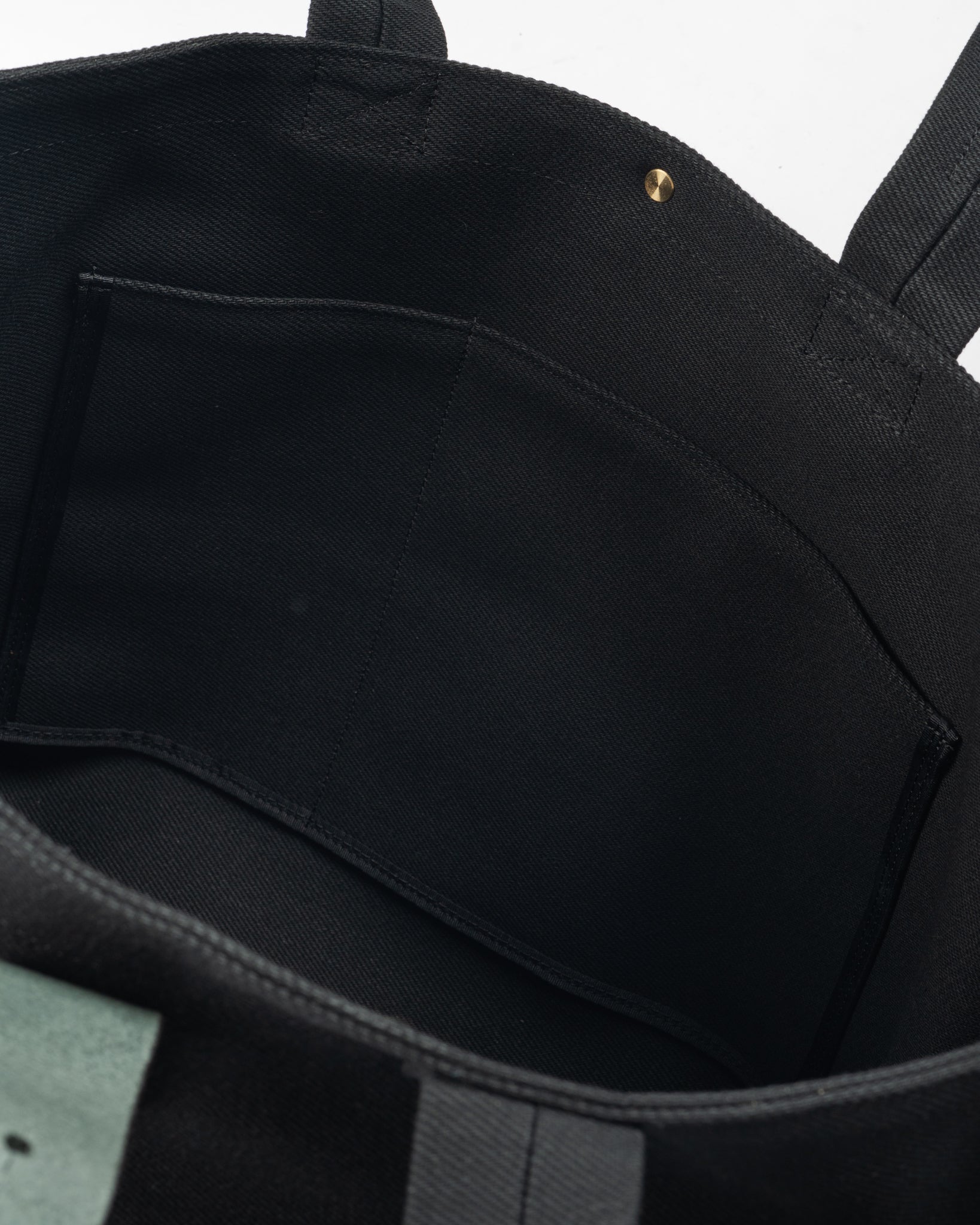 IHE-55-BLK - 21oz Denim Tote Bag - Superblack