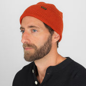 IHG-080-ORA - Wool Ribbed Beanie - Orange