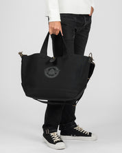 IHE-55-BLK - 21oz Denim Tote Bag - Superblack