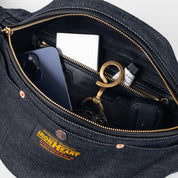 IHE-37-IND - 21oz Denim Waist Bag - Indigo