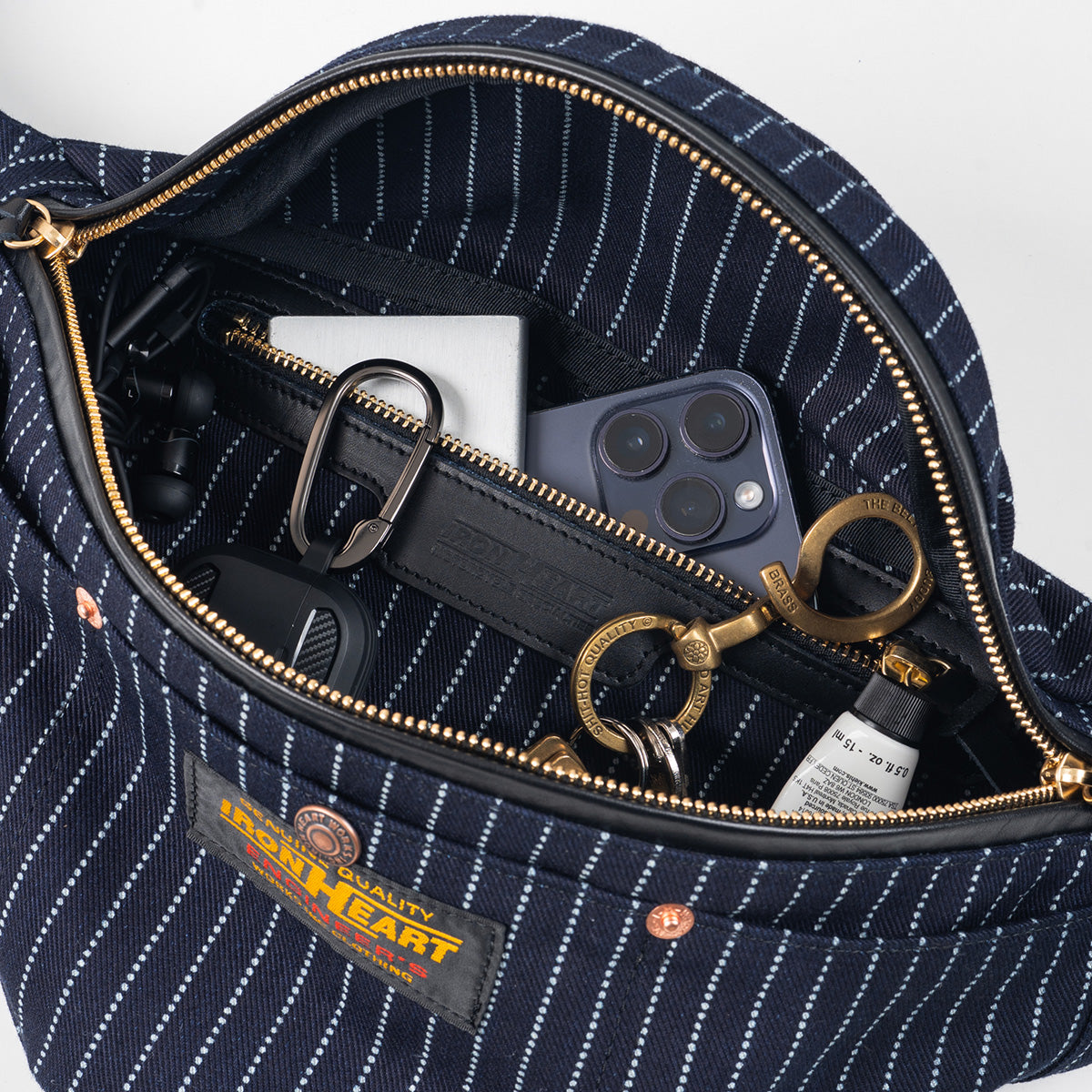 IHE-37-INDW - 12oz Wabash Waist Bag - Indigo – IRON HEART GERMANY