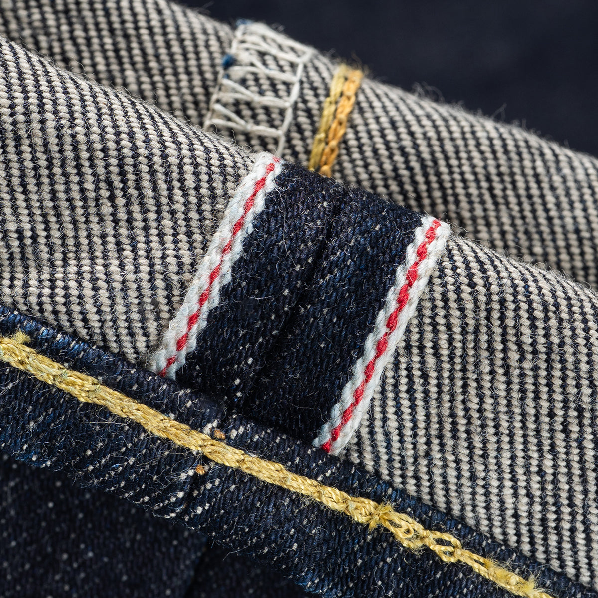 IH-1955S-142 - 14oz Selvedge Denim "1955" Vintage Tapered Cut Jeans - Indigo