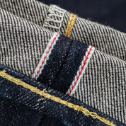 IH-1955S-142 - 14oz Selvedge Denim "1955" Vintage Tapered Cut Jeans - Indigo