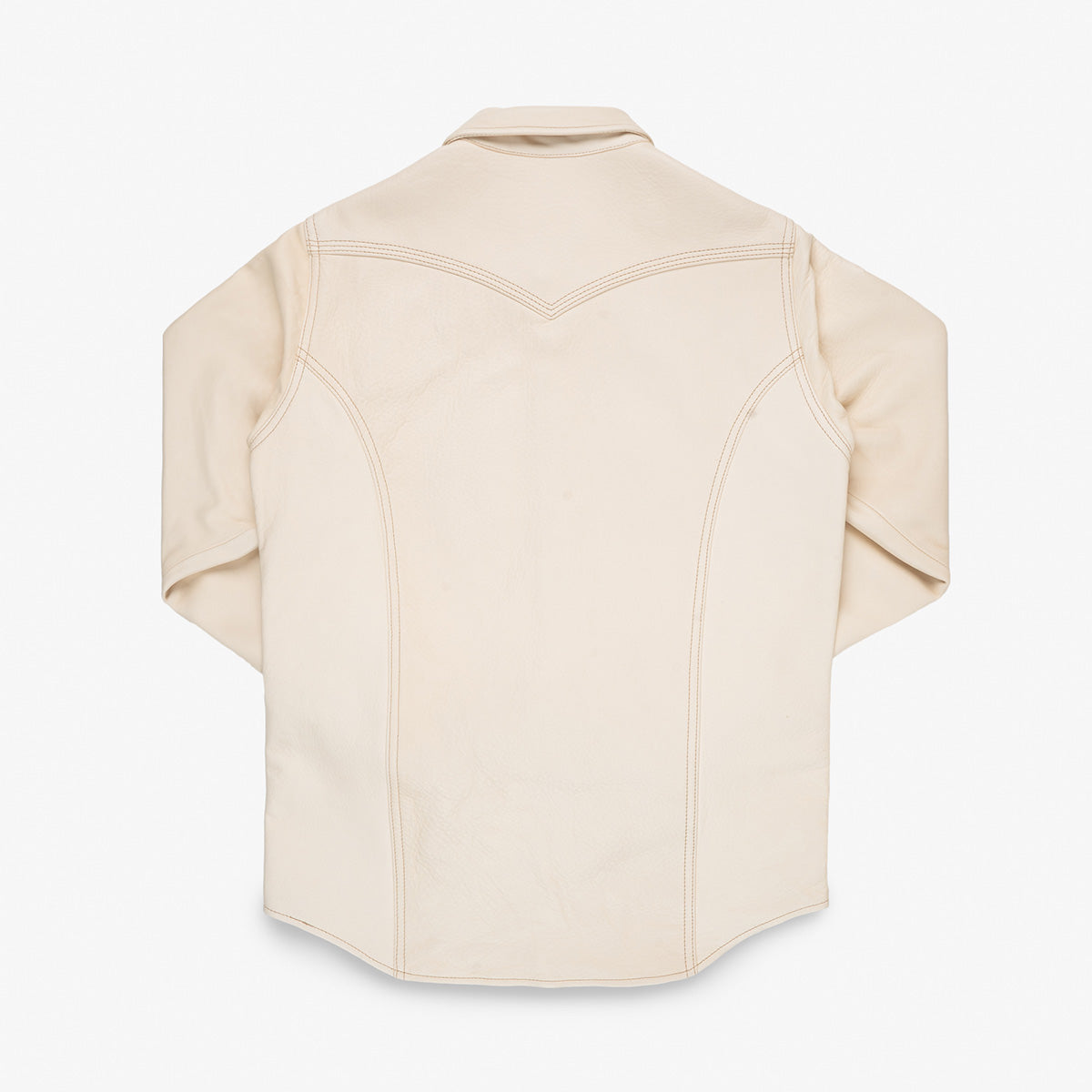 IHSB-PR-NAT - Iron Heart X Simmons Bilt Horsehide Western Shirt - The Pale Rider - Natural