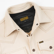 IHSB-PR-NAT - Iron Heart X Simmons Bilt Horsehide Western Shirt - The Pale Rider - Natural