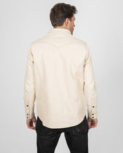 IHSB-PR-NAT - Iron Heart X Simmons Bilt Horsehide Western Shirt - The Pale Rider - Natural