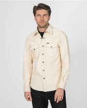 IHSB-PR-NAT - Iron Heart X Simmons Bilt Horsehide Western Shirt - The Pale Rider - Natural