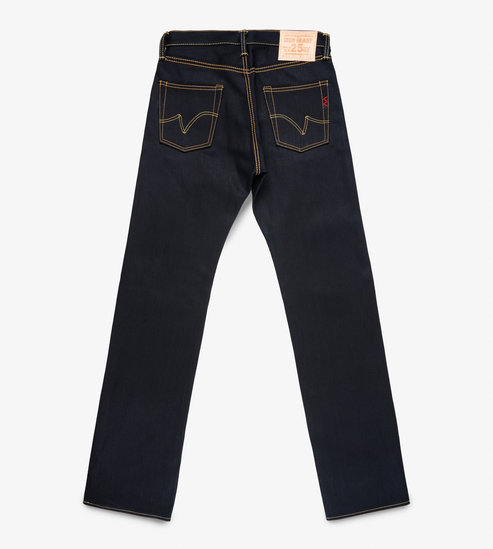 IH-634-XHSib - 25oz Selvedge Denim Straight Cut Jeans - Indigo/Black