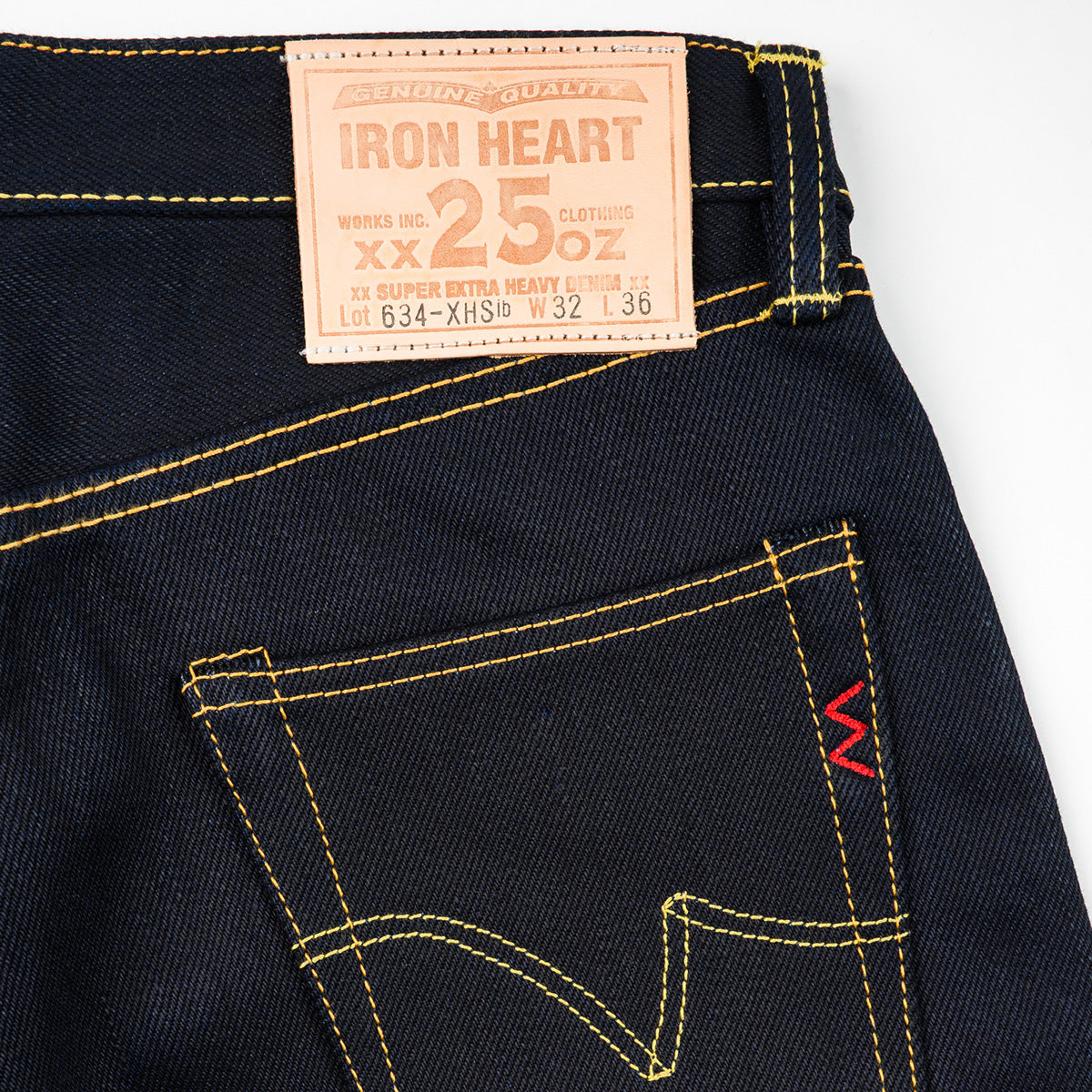 IH-634-XHSIB - 25oz Selvedge Denim Straight Cut Jeans - Indigo 