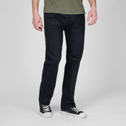 IH-888S-142BB - 14oz Selvedge Denim Medium/High Rise Tapered Jeans - Black/Black