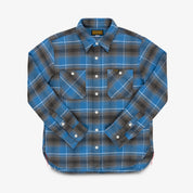 IHSH-458-BLU - FW26 - Heavy Flannel Check Work Shirt - Blue